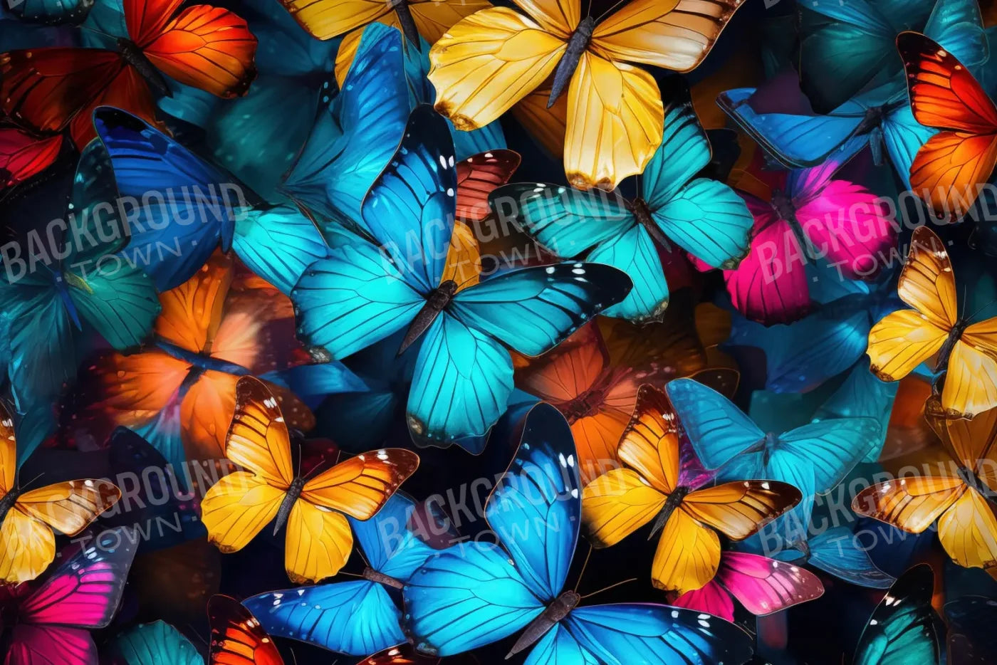 Buttedrfly Mosaic 12’x8’ UltraCloth (144 x 96 inch) Backdrop