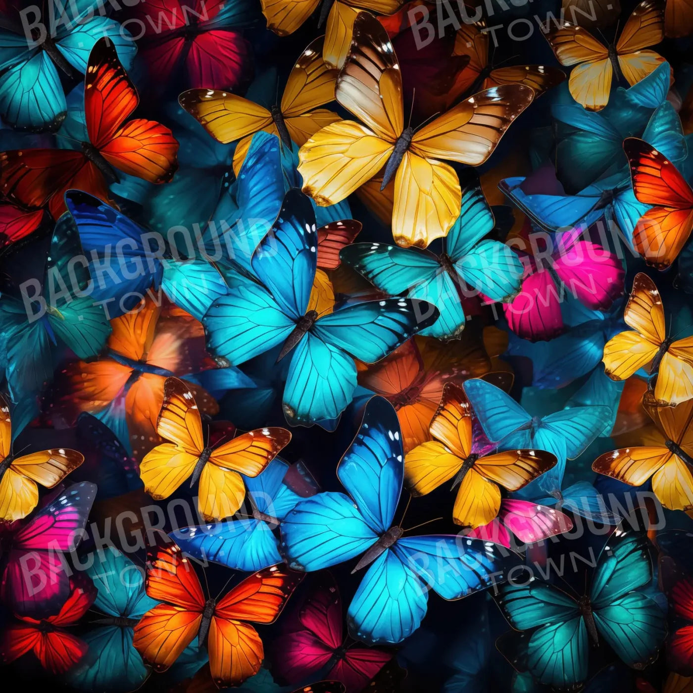 Buttedrfly Mosaic 8’x8’ Fleece (96 x 96 inch) Backdrop
