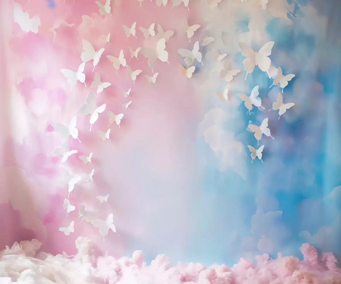 Butterfly Wall 5’X4’2 Fleece (60 X 50 Inch) Backdrop