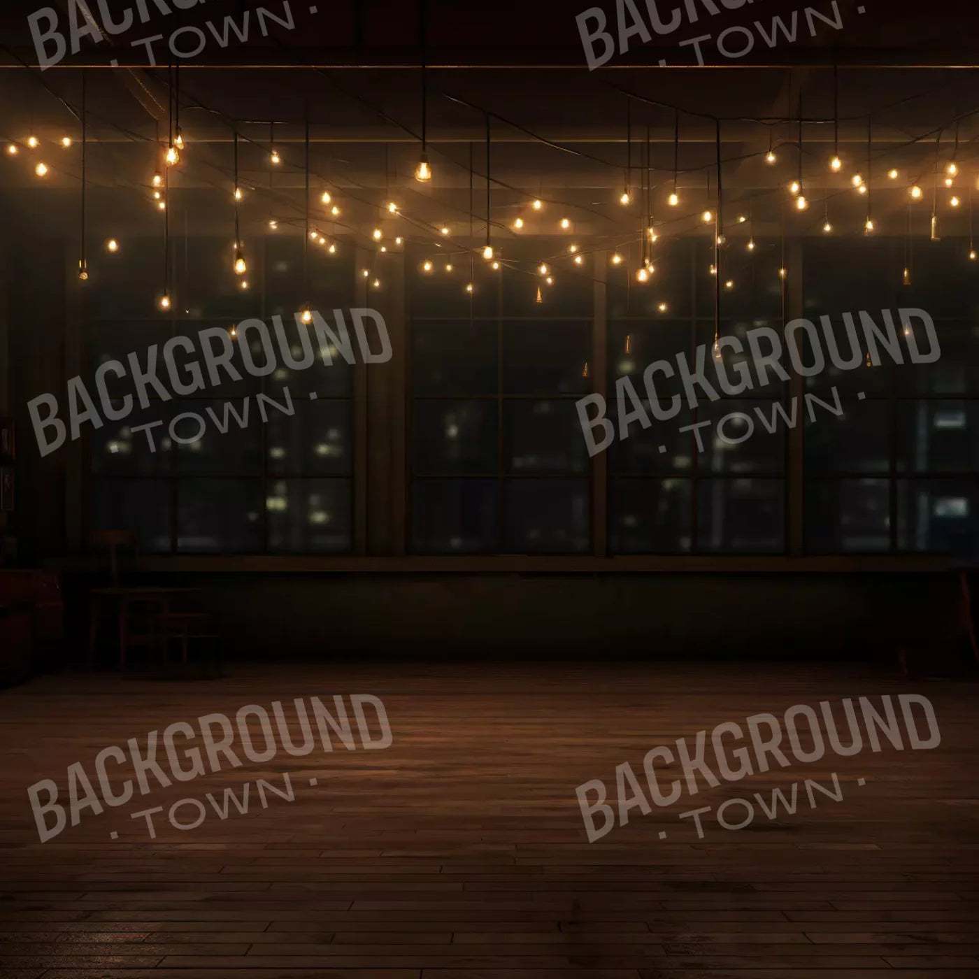 Cafe Lights Horizontal I 10’X10’ Ultracloth (120 X Inch) Backdrop