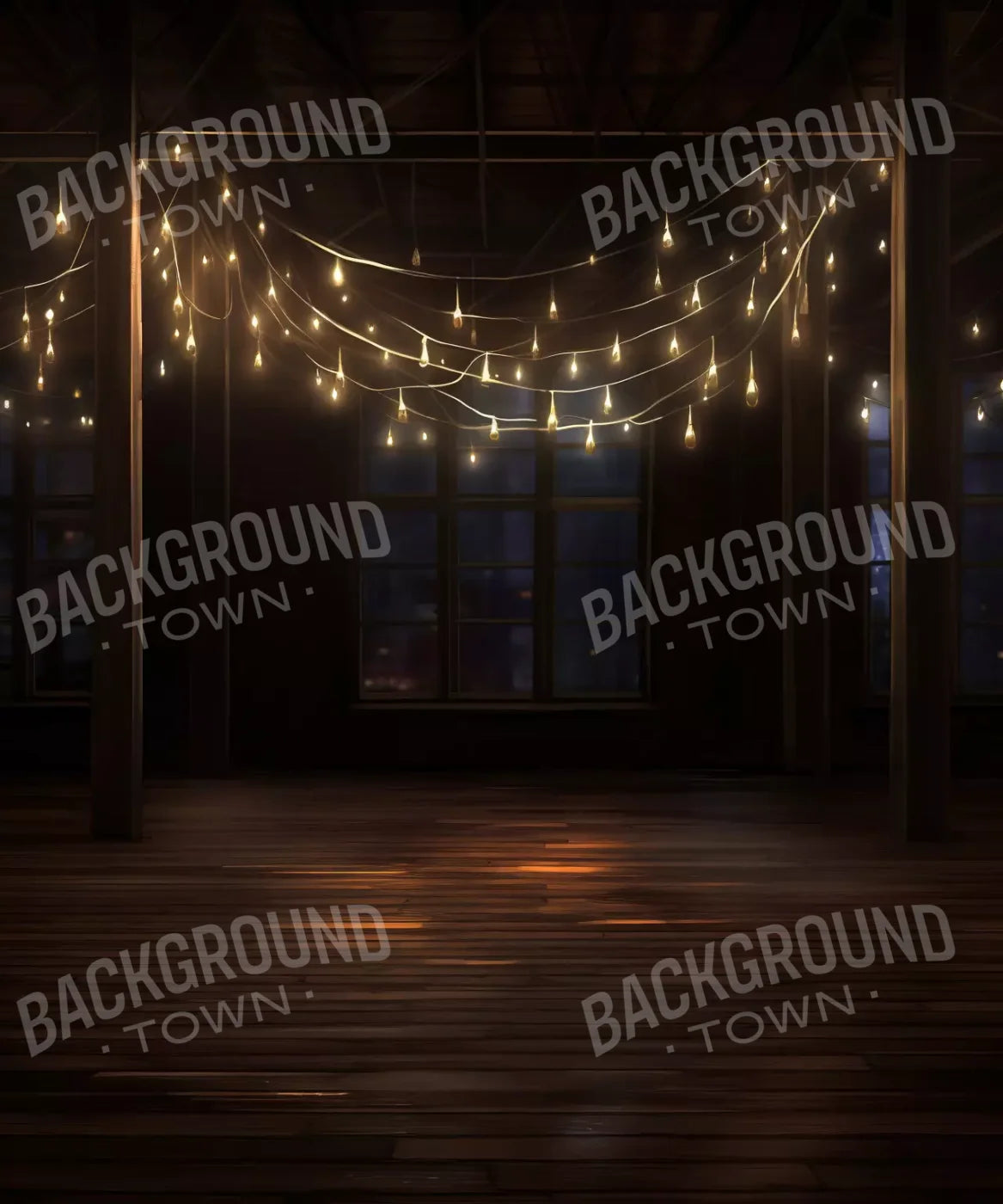 Cafe Lights Vertical I 10’X12’ Ultracloth (120 X 144 Inch) Backdrop