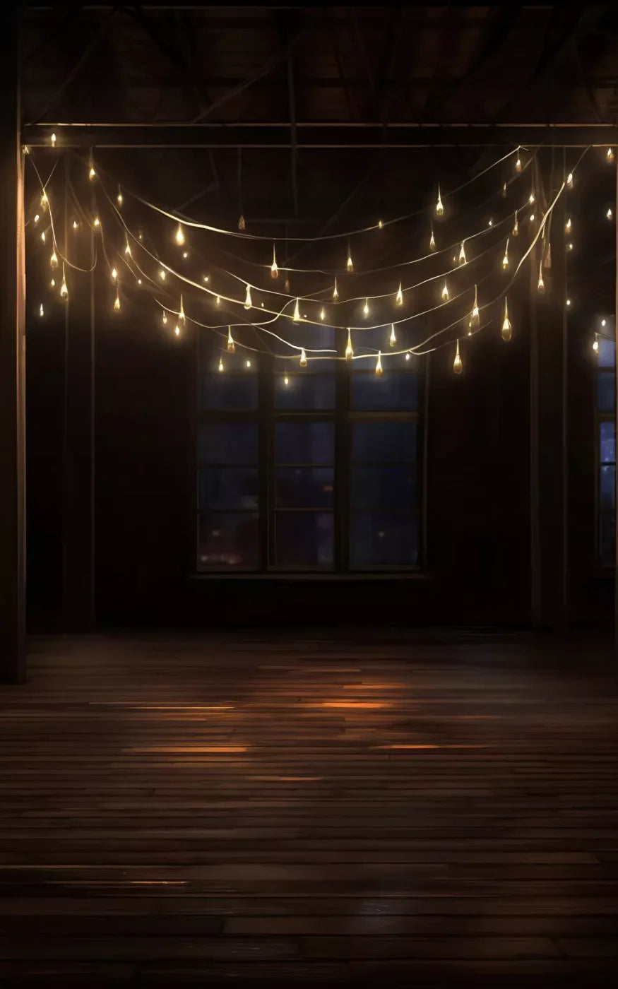 Cafe Lights Vertical I 10’X16’ Ultracloth (120 X 192 Inch) Backdrop