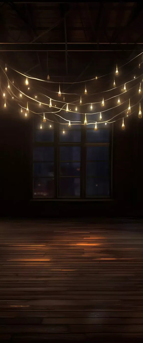 Cafe Lights Vertical I 5’X12’ Ultracloth For Westcott X-Drop (60 X 144 Inch) Backdrop
