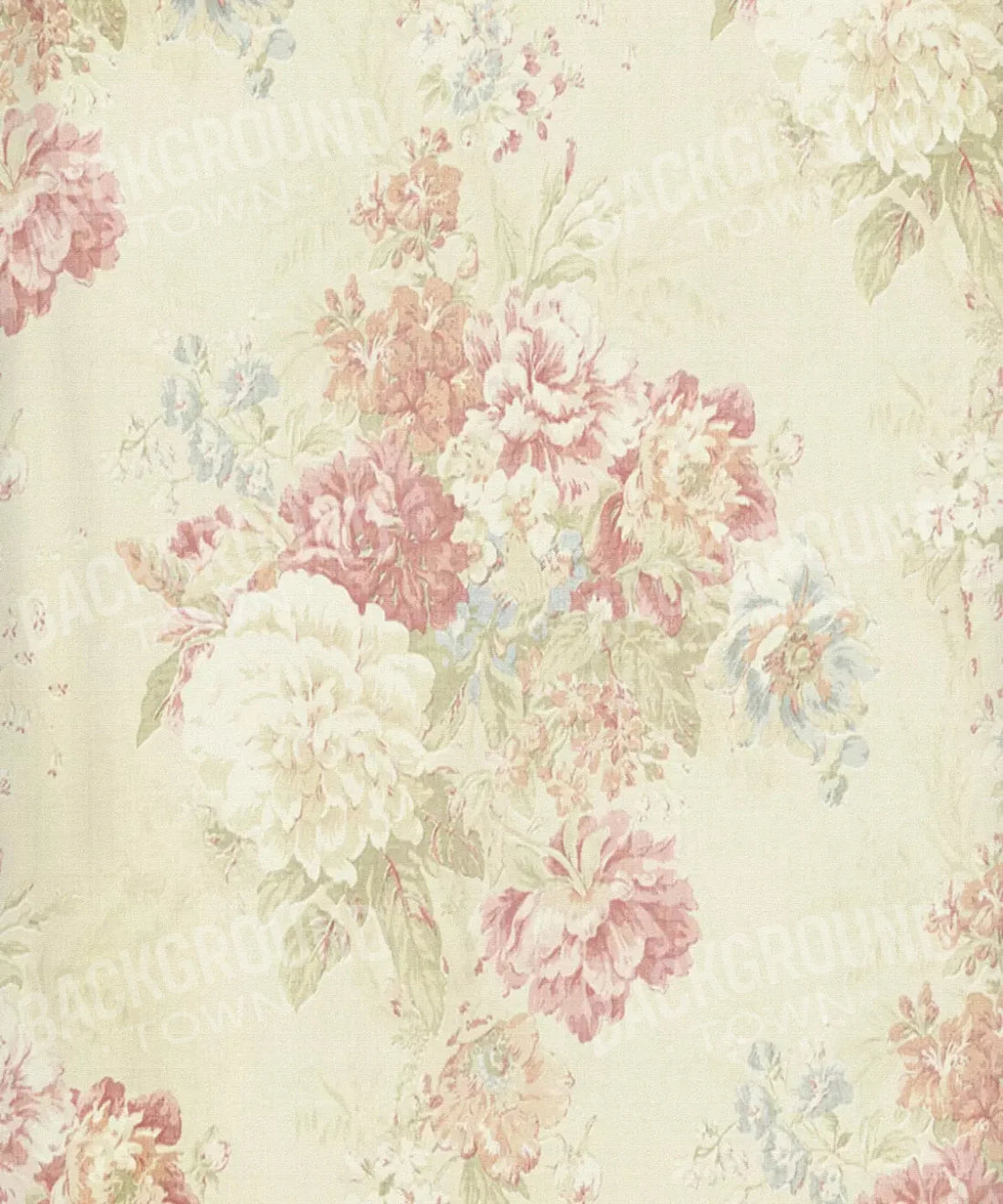 Beige Floral Backdrop for Photography