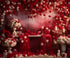 Red Floral Backdrop for Photography