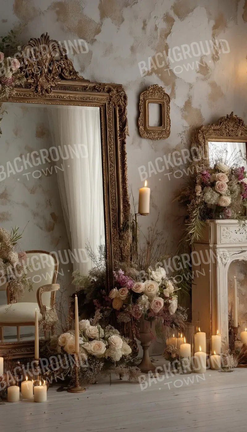 Candles And Mirror 2 8’x14’ UltraCloth (96 x 168 inch) Backdrop