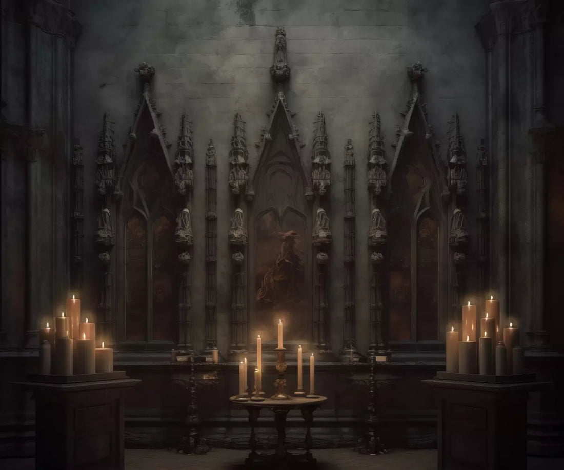 Candlelight Victorian Meeting 5’X4’2 Fleece (60 X 50 Inch) Backdrop