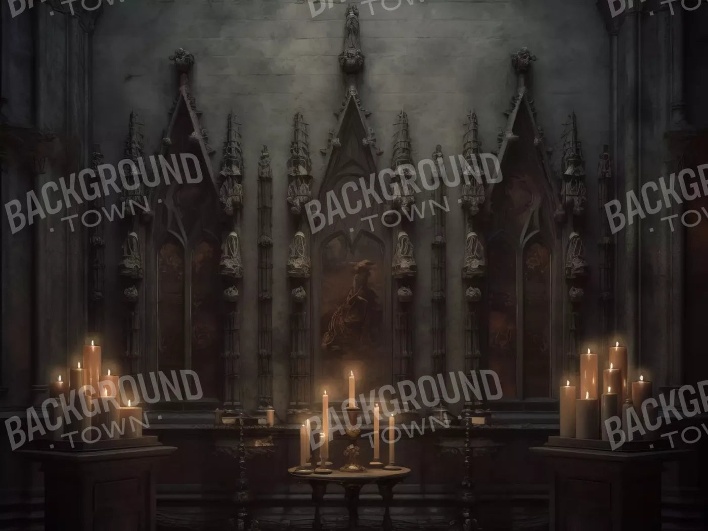 Candlelight Victorian Meeting 6’8X5’ Fleece (80 X 60 Inch) Backdrop