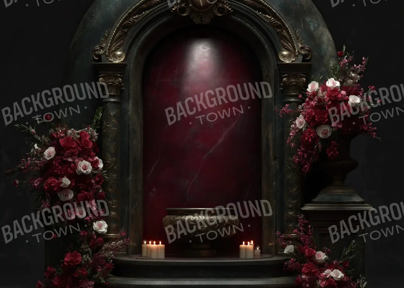 Candlelit Shrine Arch 7’x5’ UltraCloth (84 x 60 inch) Backdrop