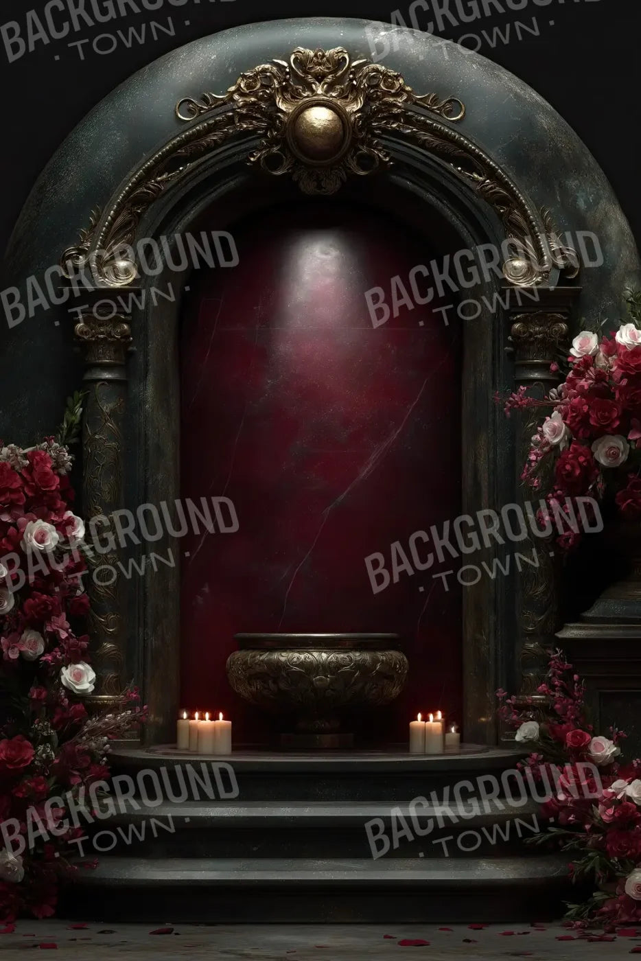 Candlelit Shrine Arch 8’x12’ UltraCloth (96 x 144 inch) Backdrop