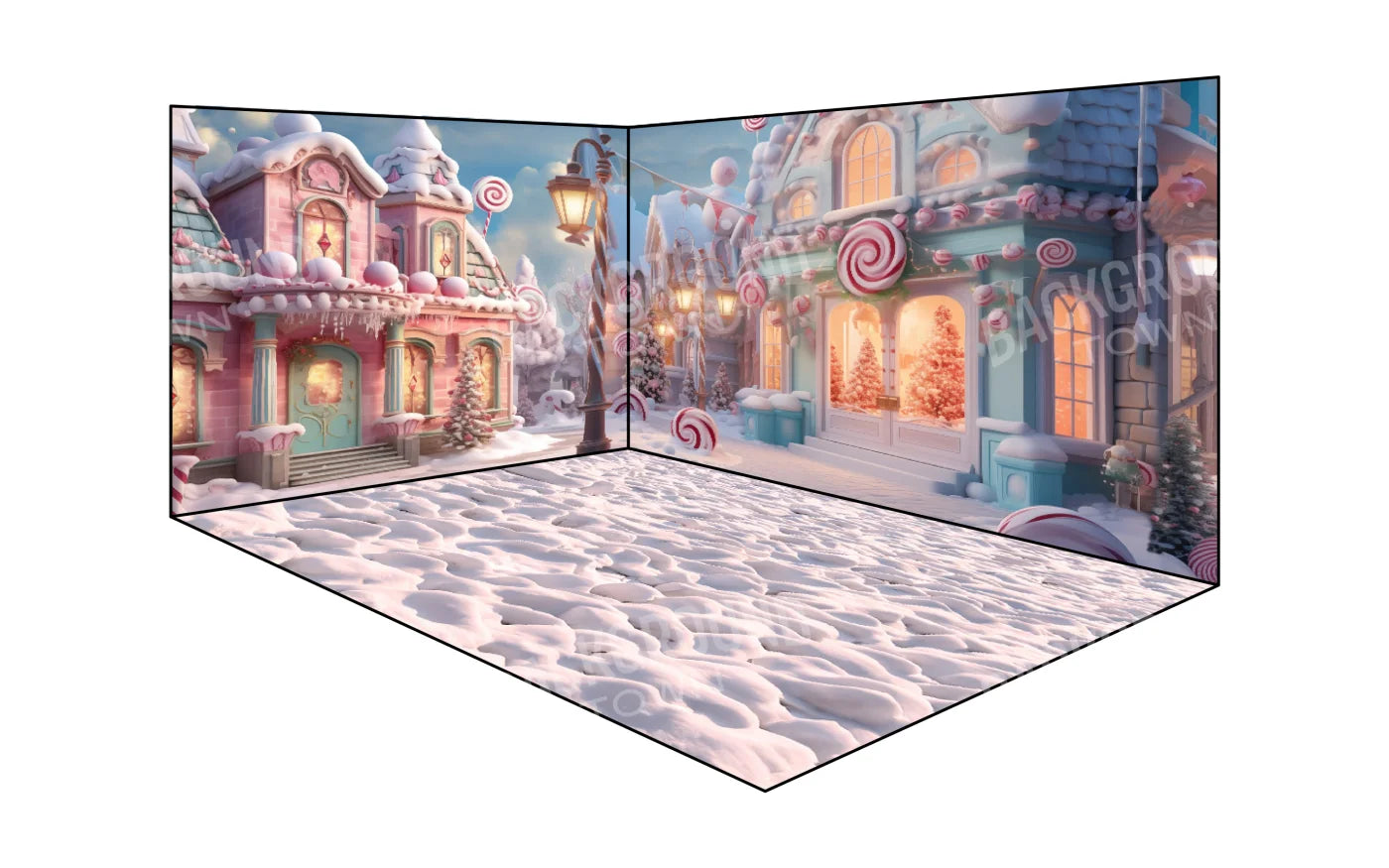 Candy Town 2 Wall Bundle Left Side Backdrop