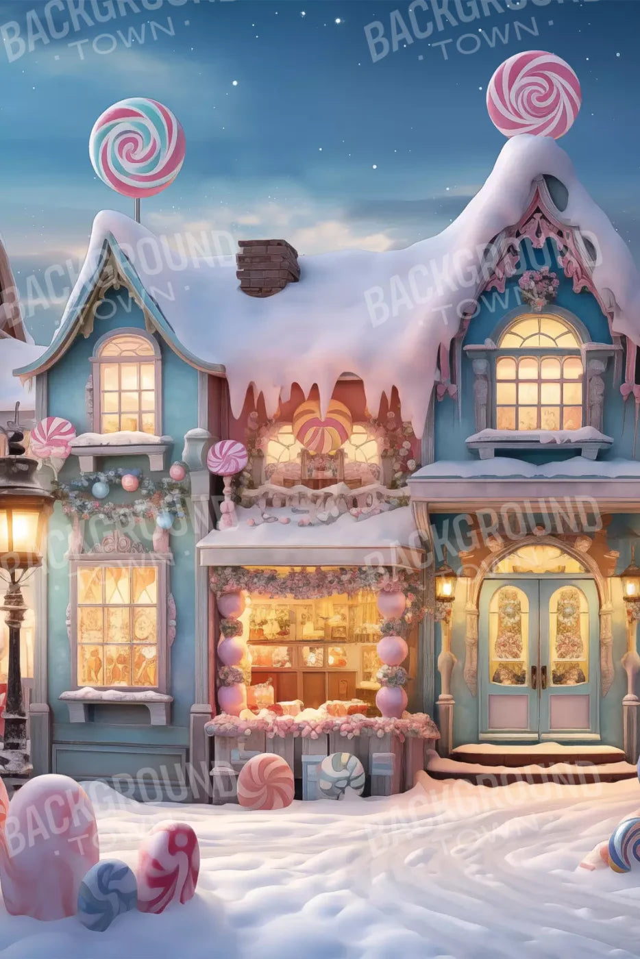 Candy Town 2.2 8X12 Ultracloth ( 96 X 144 Inch ) Backdrop