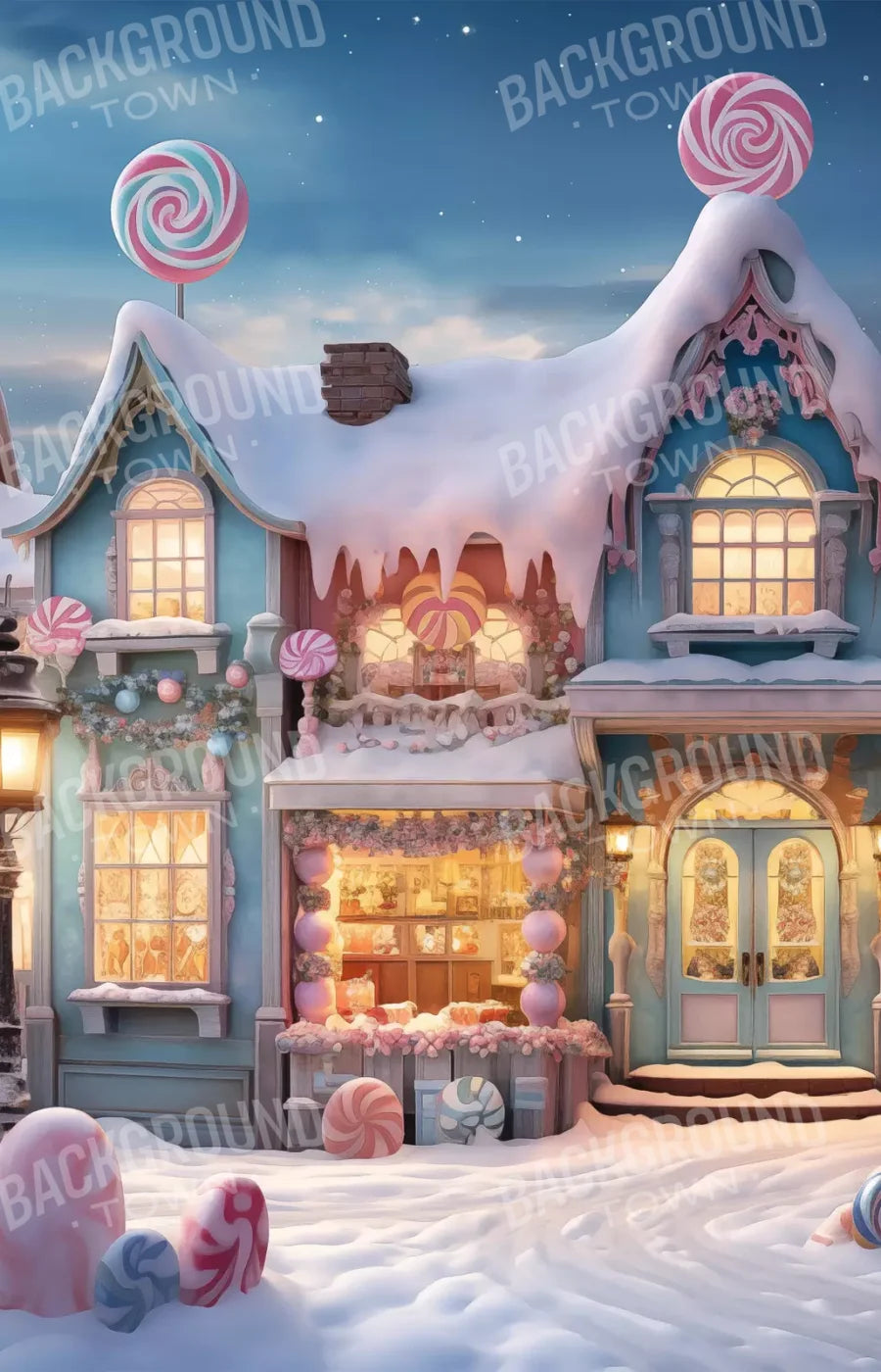 Candy Town 2.2 9X14 Ultracloth ( 108 X 168 Inch ) Backdrop