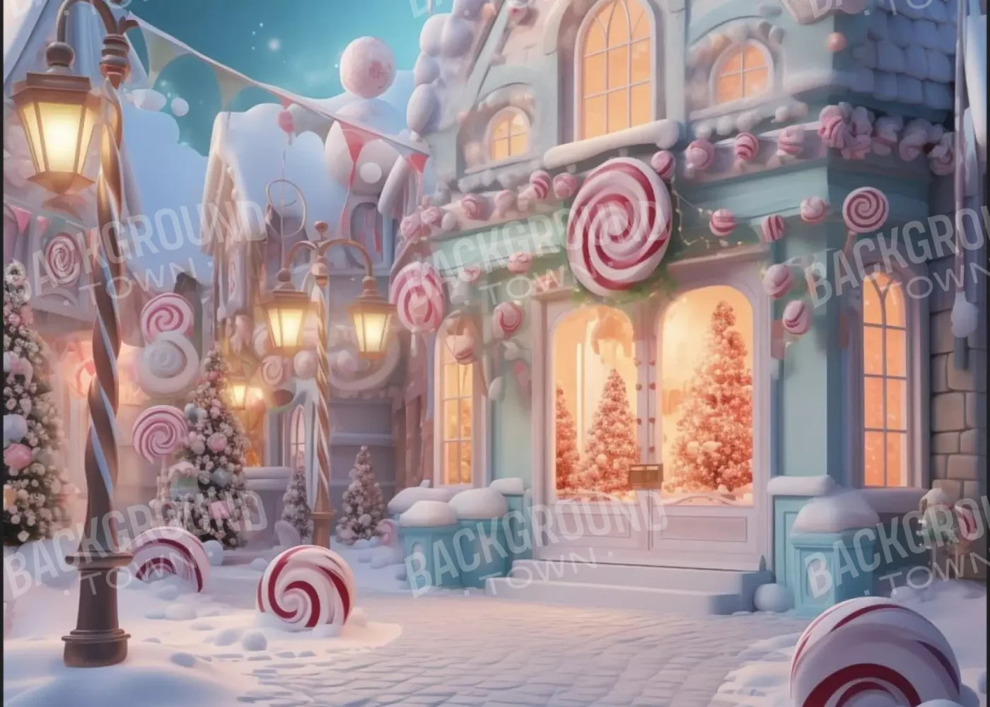 Candy Town Iv 7’X5’ Ultracloth (84 X 60 Inch) Backdrop