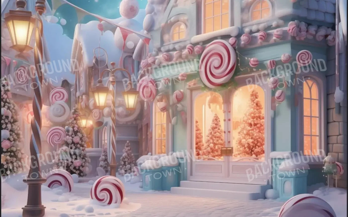 Candy Town Iv 8’X5’ Ultracloth (96 X 60 Inch) Backdrop