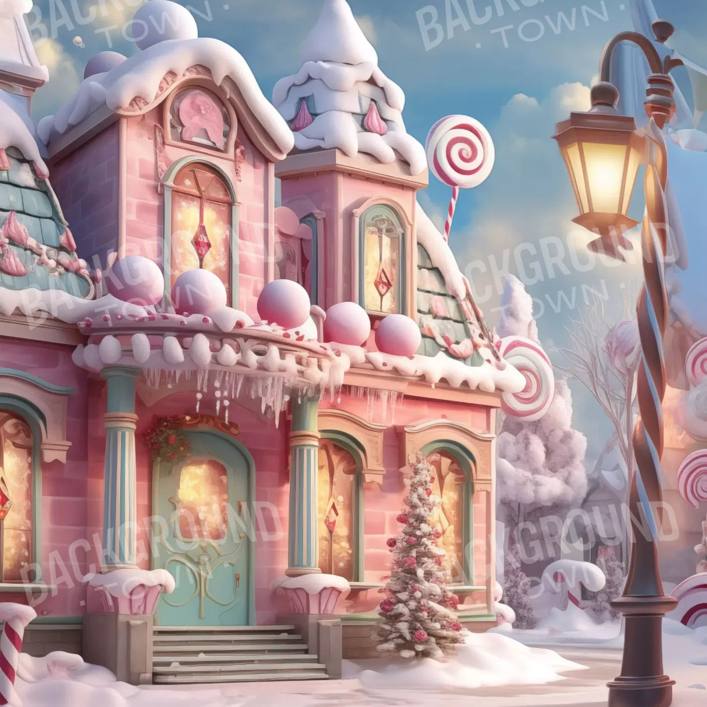 Pink Christmas Backdrop for Photography