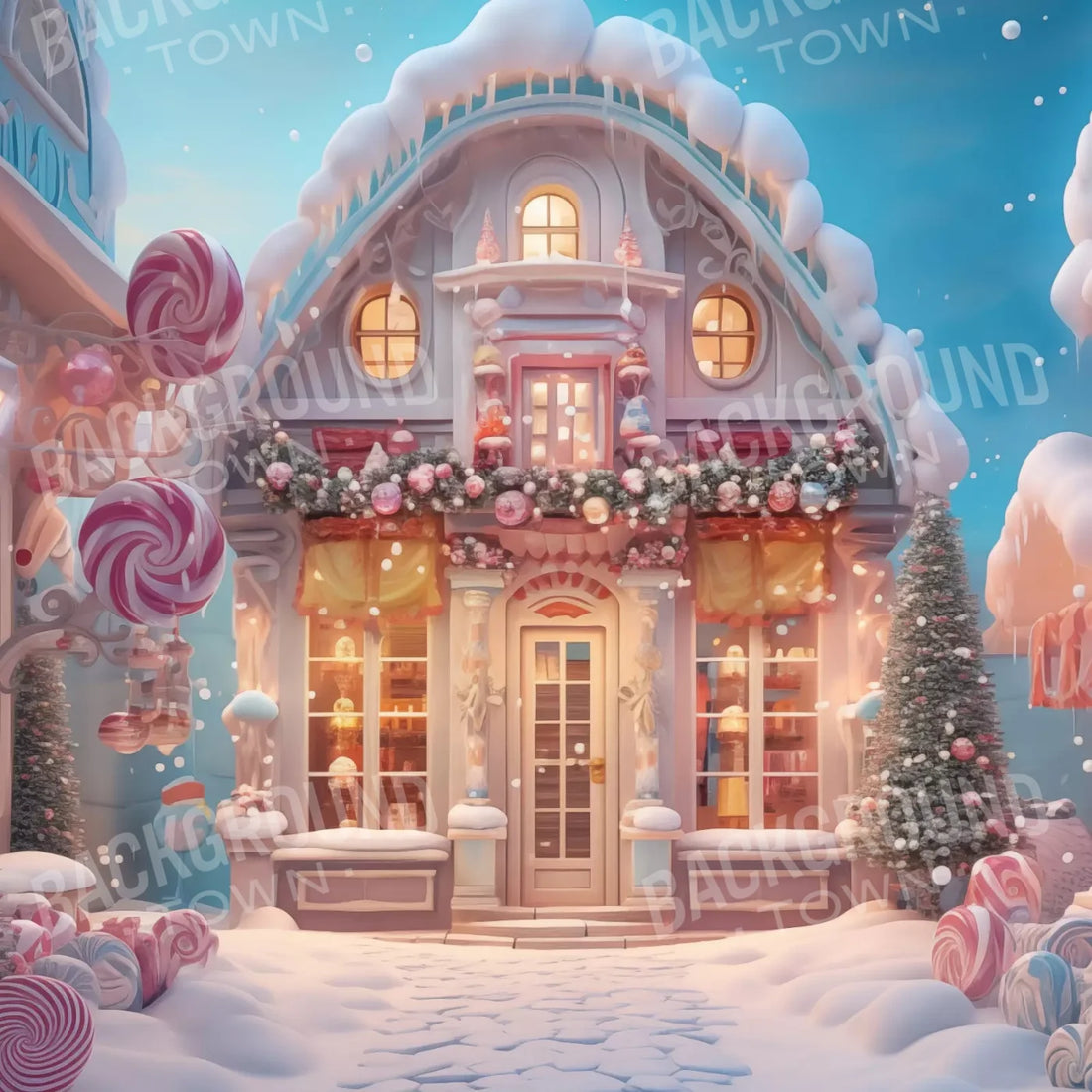 Candy Town Bundle 8X8 Right Side Backdrop