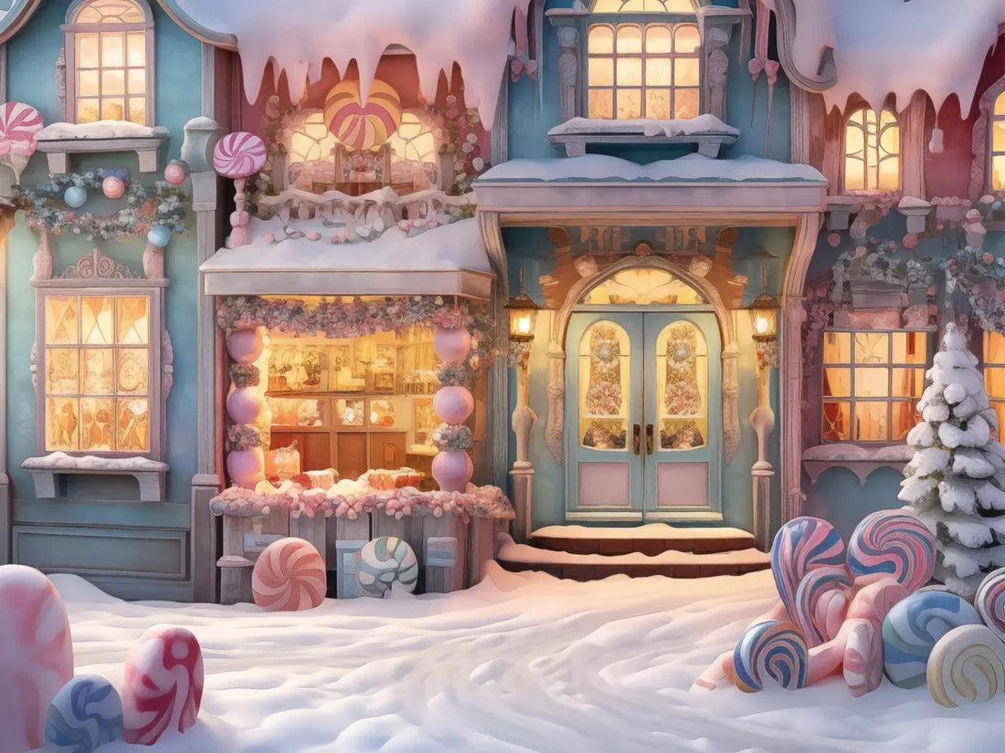 Candy Town 2 68X5 Fleece ( 80 X 60 Inch ) Backdrop