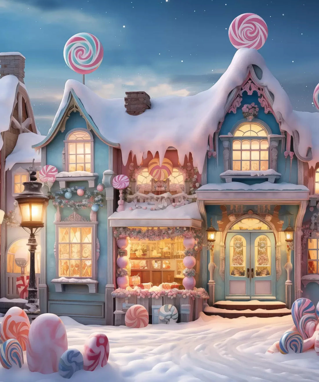 Multi-Color Christmas Backdrop for Photography