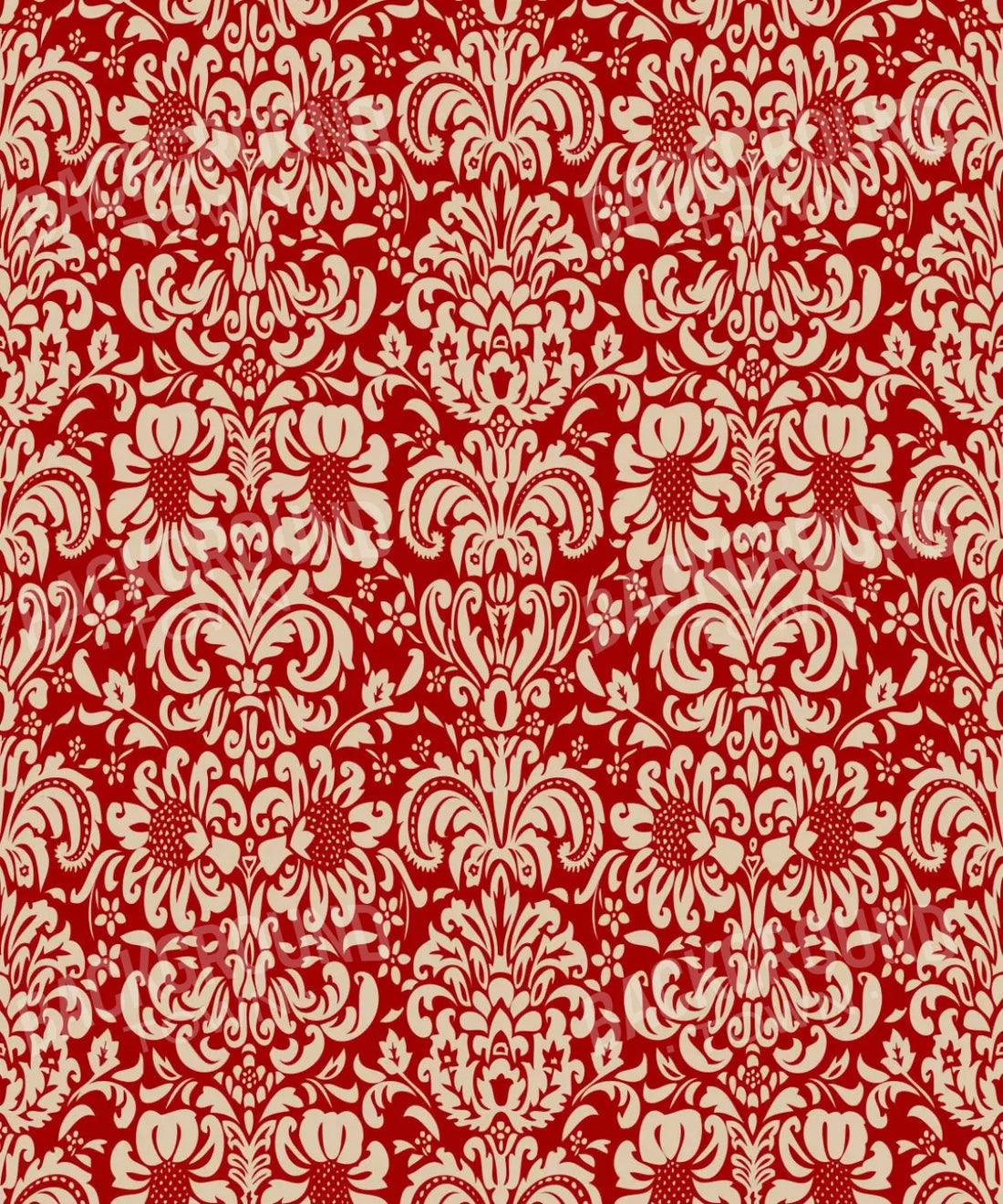 Red Damask Backdrop for Photography