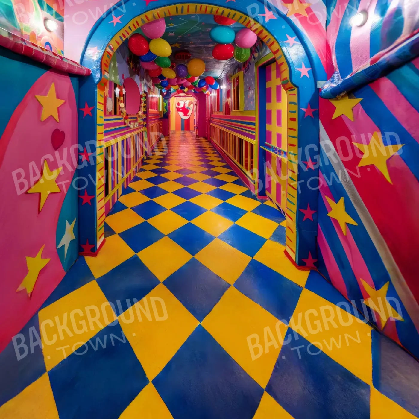 Carnival Funhouse 10’x10’ UltraCloth (120 x 120 inch) Backdrop