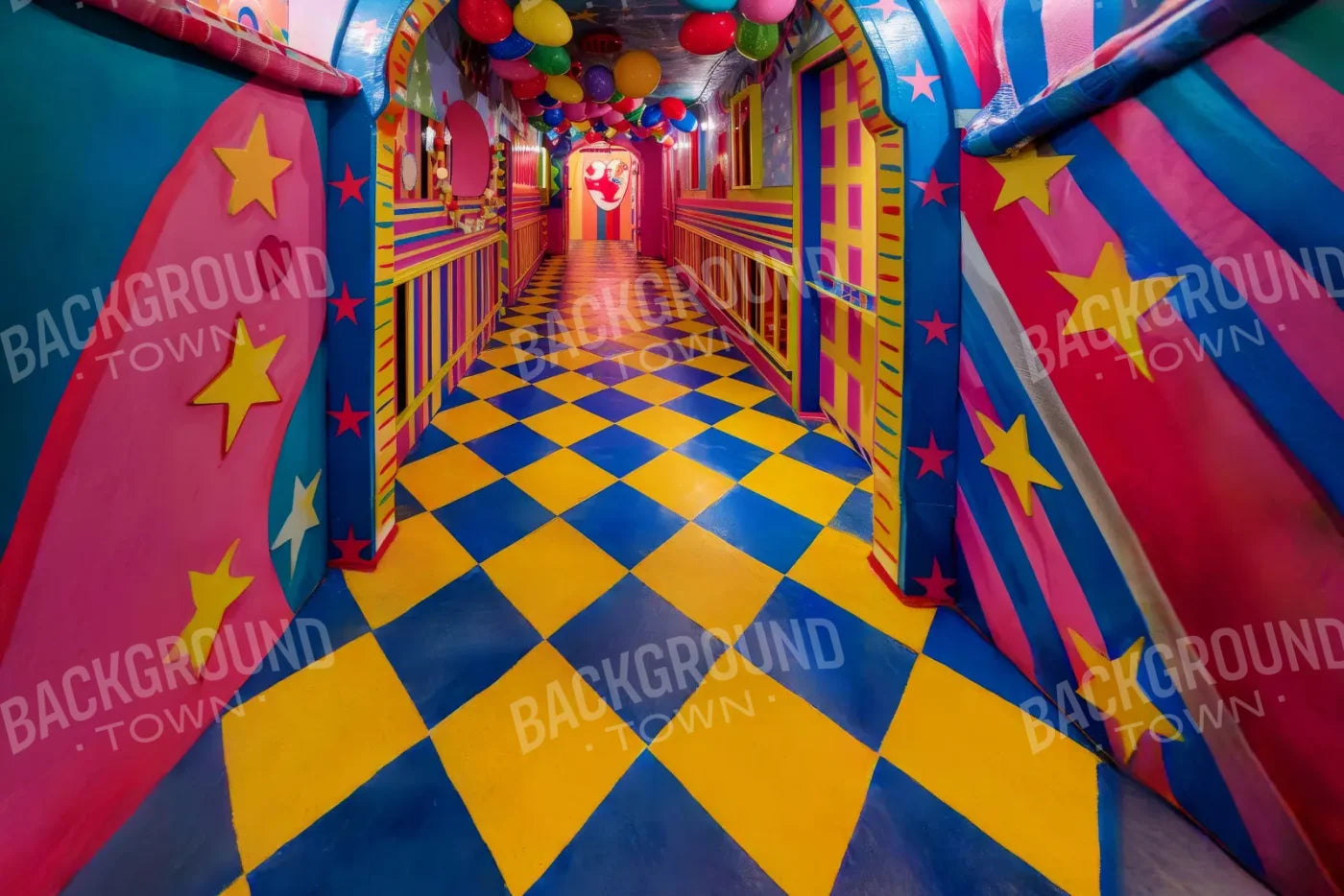 Carnival Funhouse 12’x8’ UltraCloth (144 x 96 inch) Backdrop