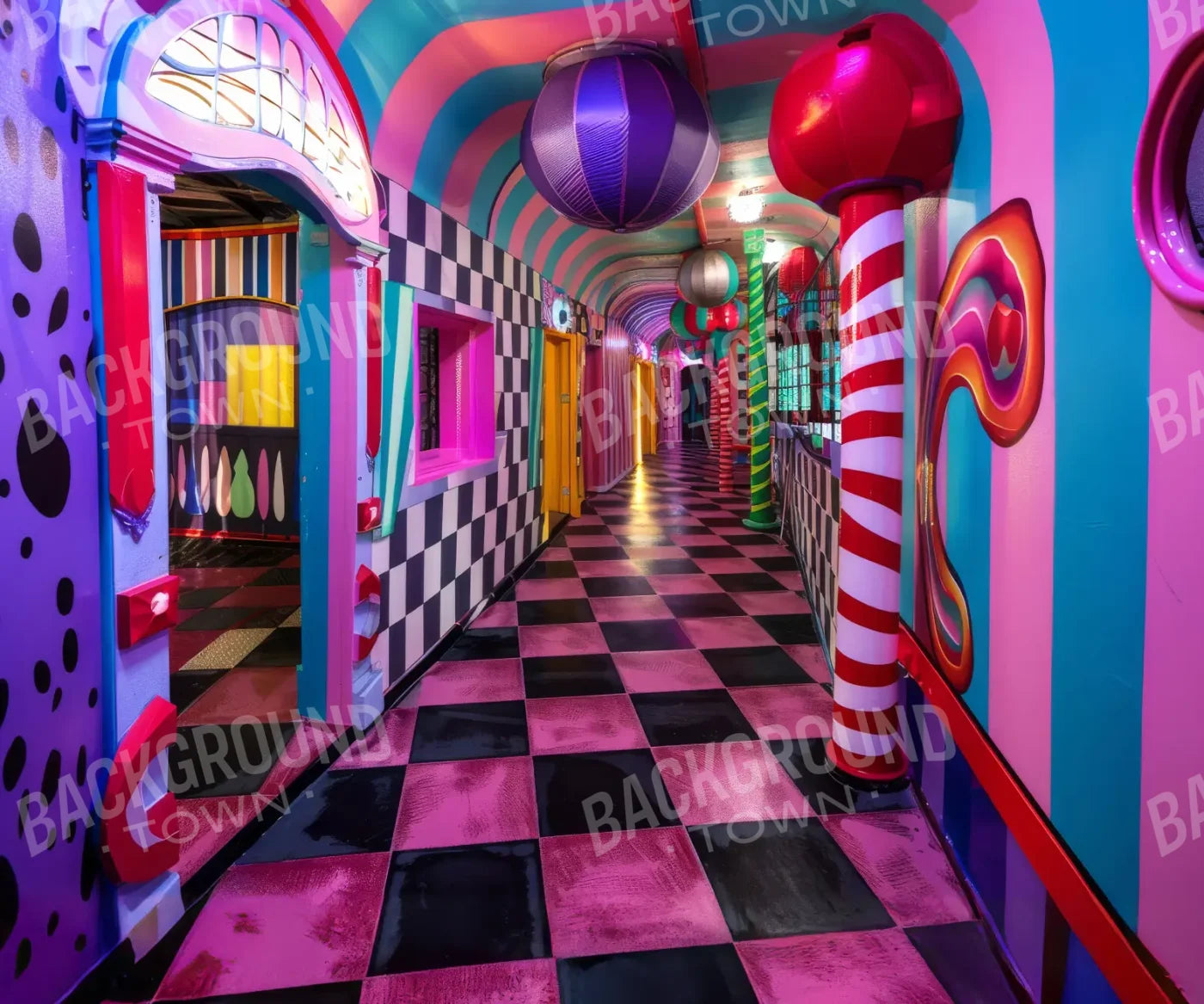 Carnival Funhouse I 12’x10’ UltraCloth (144 x 120 inch) Backdrop