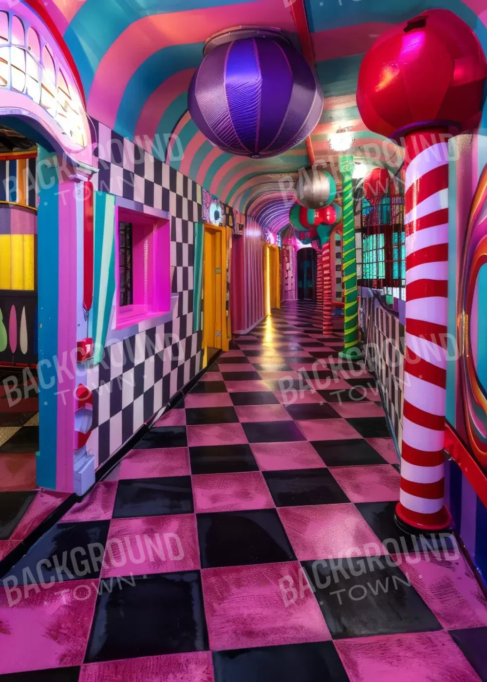 Carnival Funhouse I 5’x7’ UltraCloth (60 x 84 inch) Backdrop