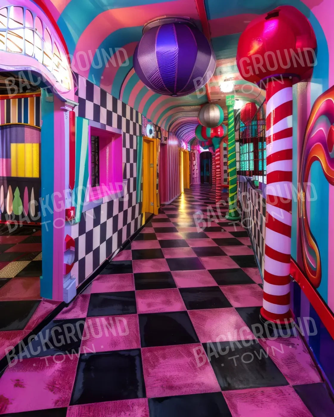 Carnival Funhouse I 8’x10’ Fleece (96 x 120 inch) Backdrop