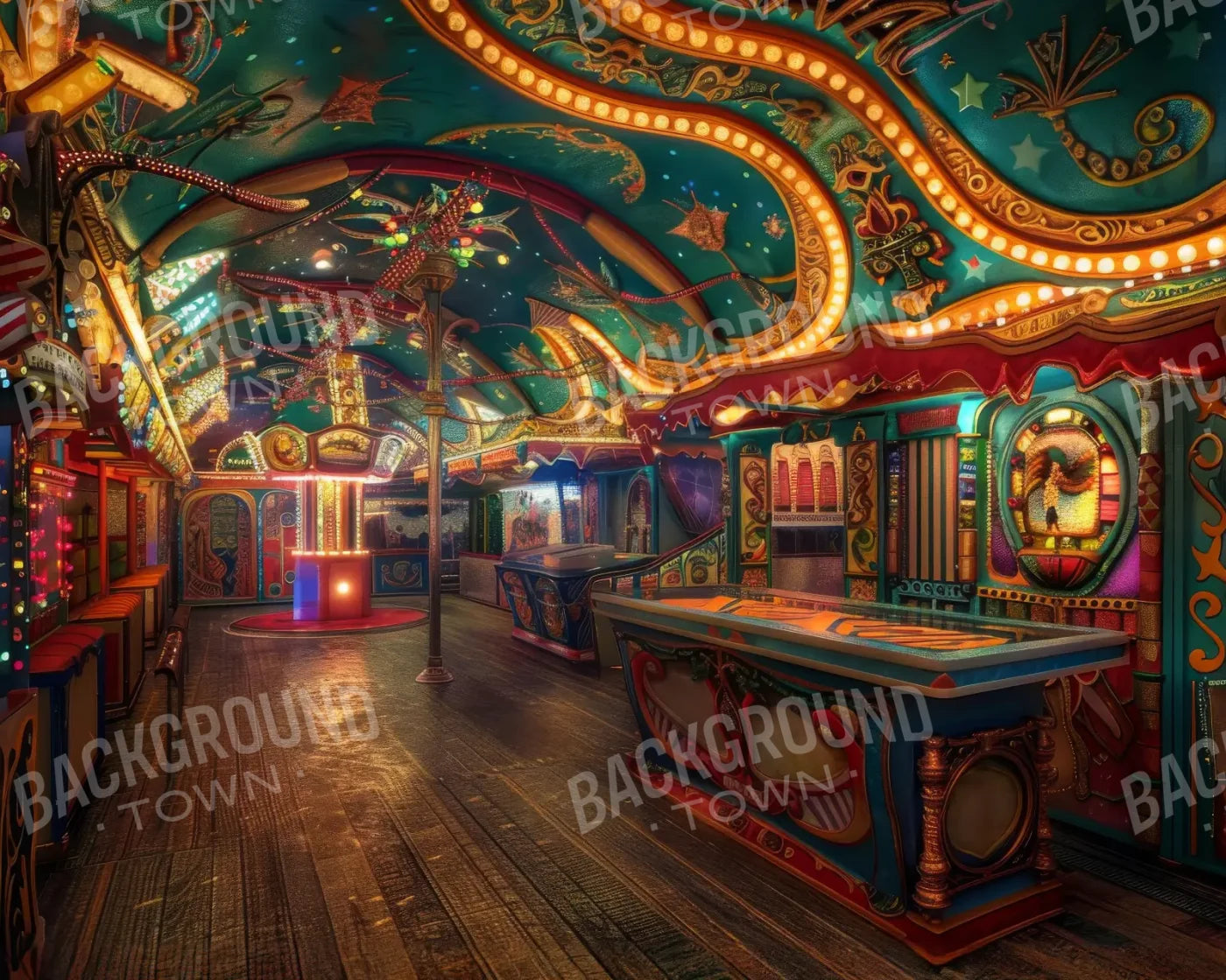 Carnival Funhouse III 10’x8’ Fleece (120 x 96 inch) Backdrop