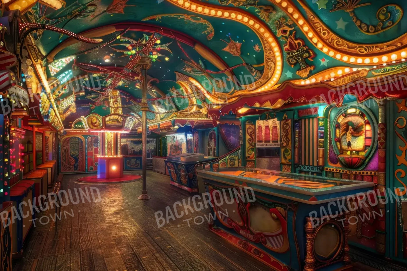 Carnival Funhouse III 12’x8’ UltraCloth (144 x 96 inch) Backdrop