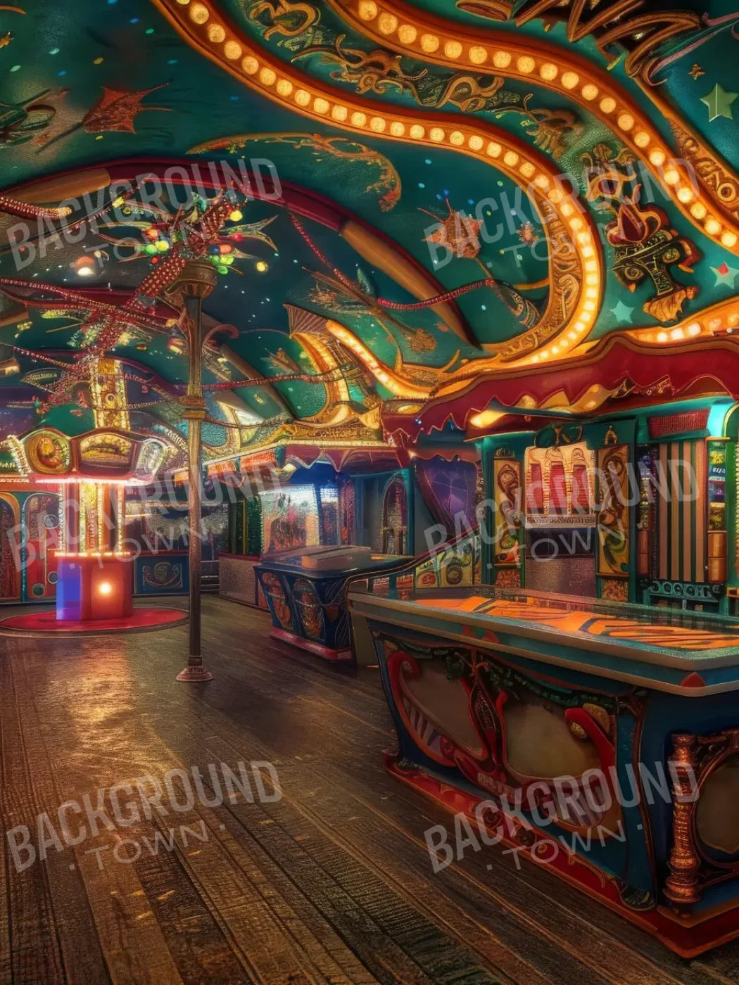 Carnival Funhouse III 5’x6’8 Fleece (60 x 80 inch) Backdrop