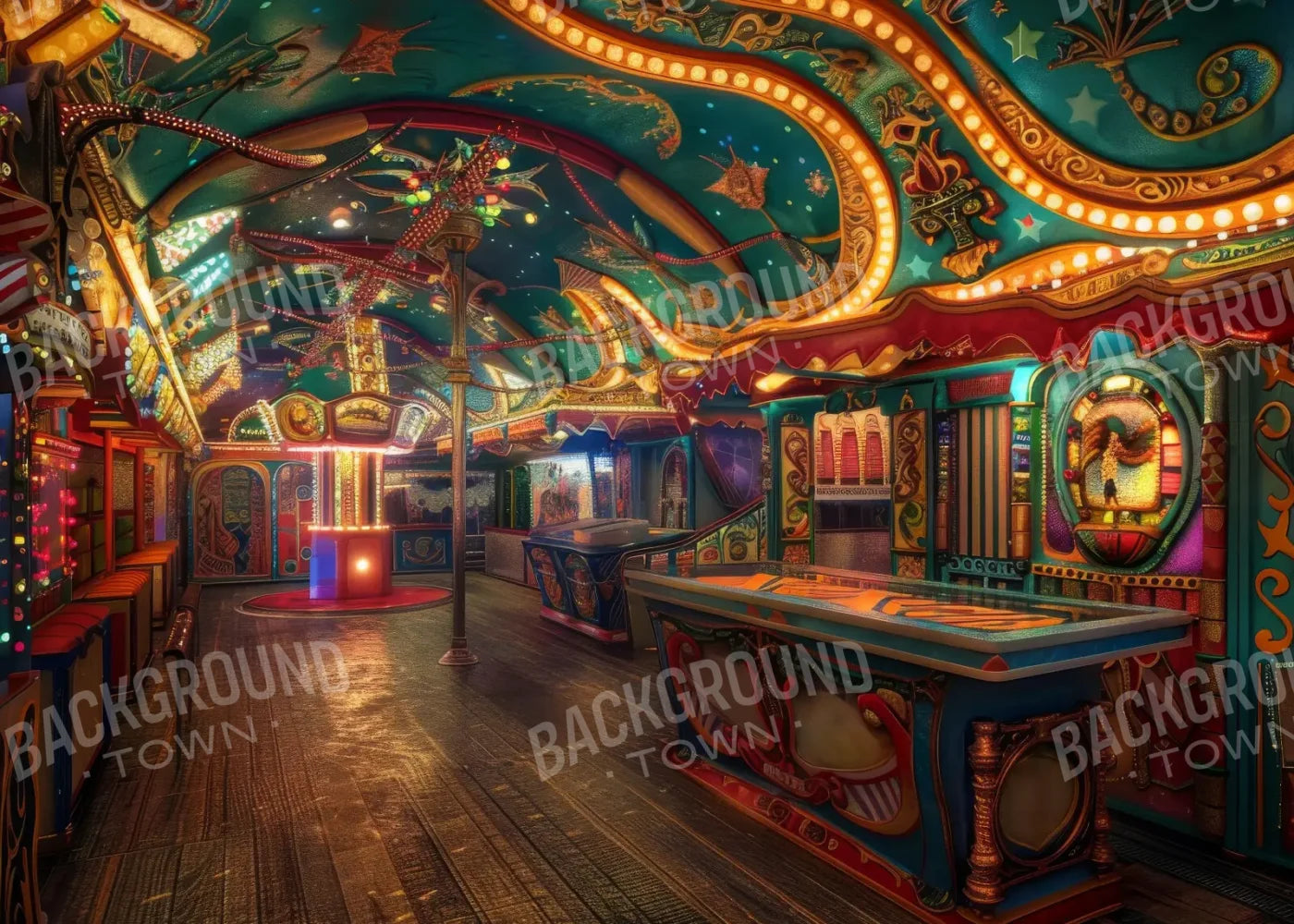 Carnival Funhouse III 7’x5’ UltraCloth (84 x 60 inch) Backdrop