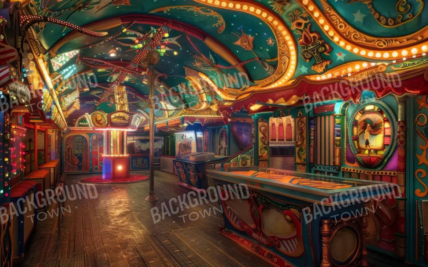 Carnival Funhouse III 8’x5’ UltraCloth (96 x 60 inch) Backdrop