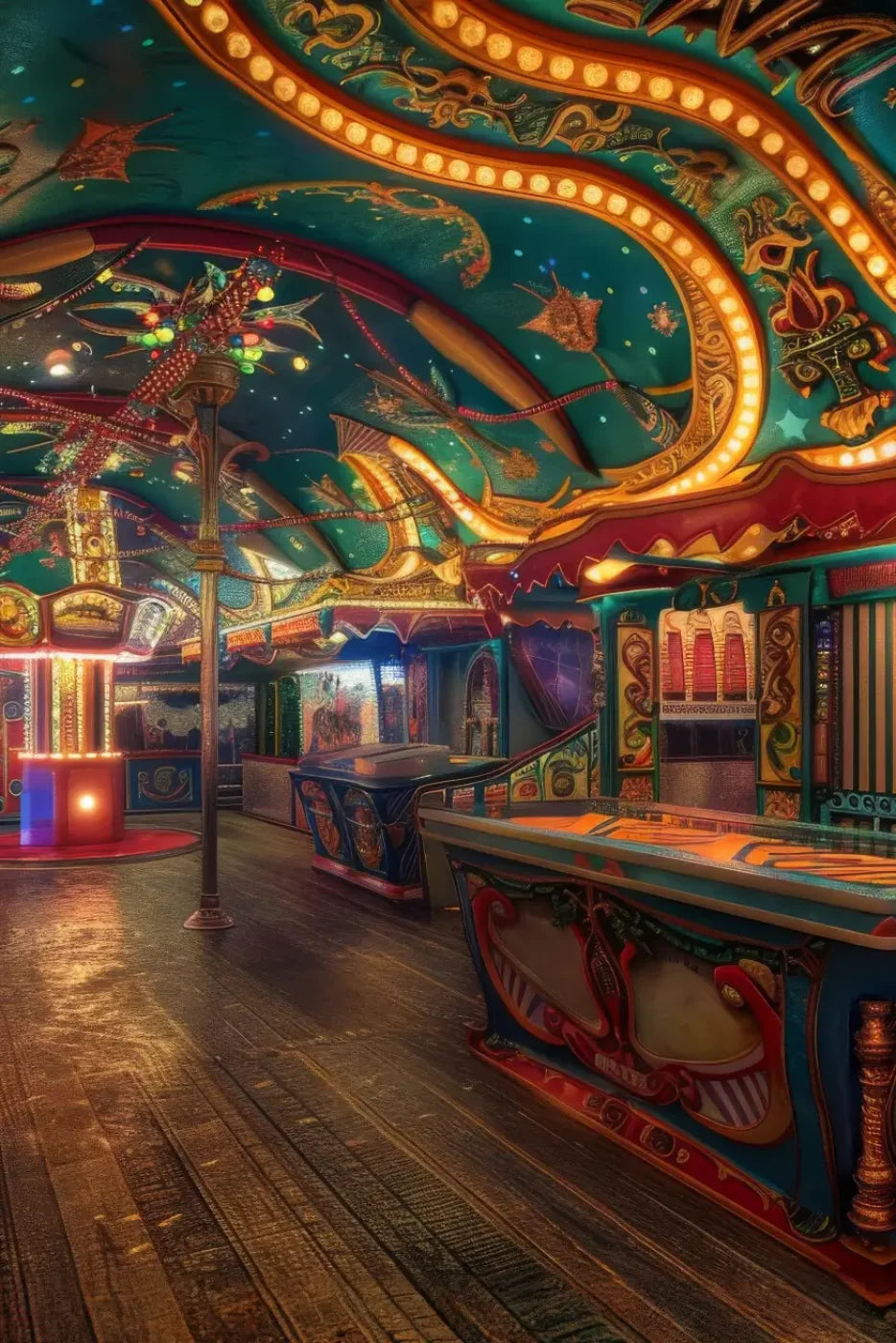 Carnival Funhouse III Backdrop