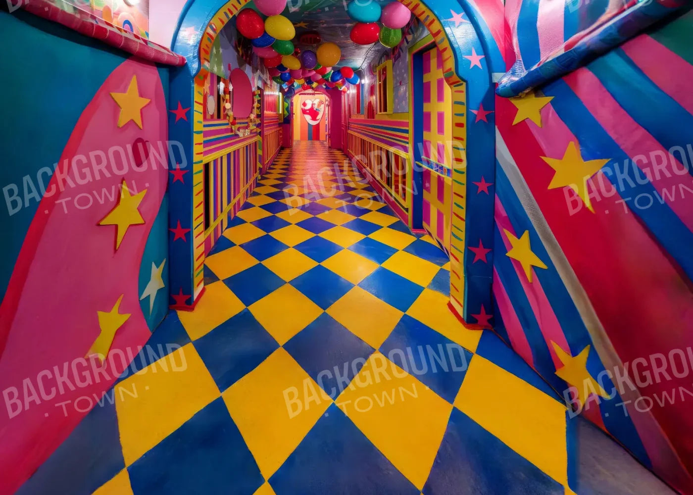Carnival Funhouse 7’x5’ UltraCloth (84 x 60 inch) Backdrop