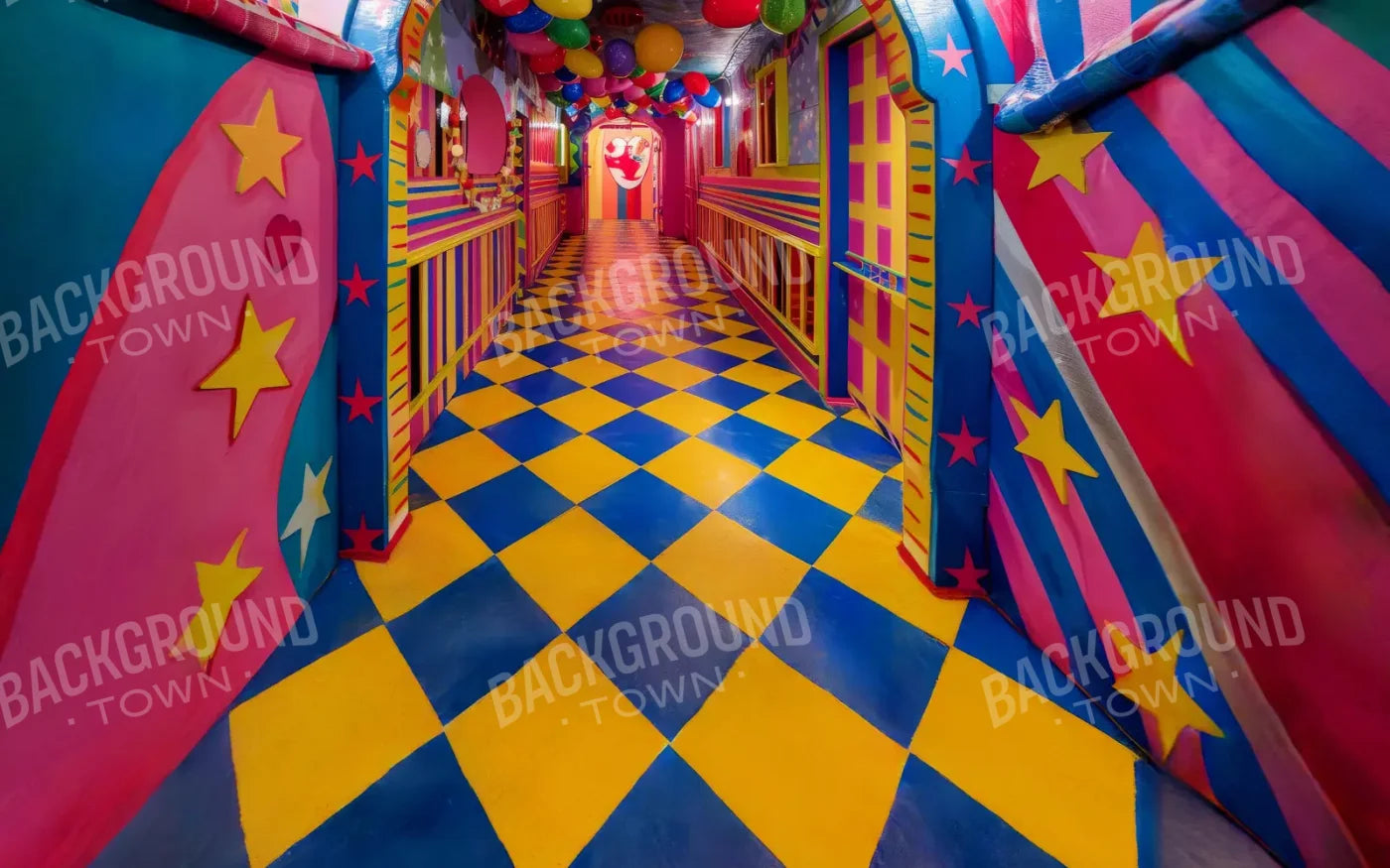 Carnival Funhouse 8’x5’ UltraCloth (96 x 60 inch) Backdrop