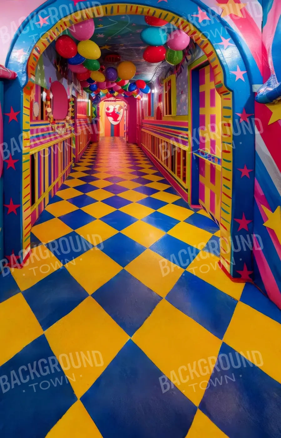 Carnival Funhouse 9’x14’ UltraCloth (108 x 168 inch) Backdrop