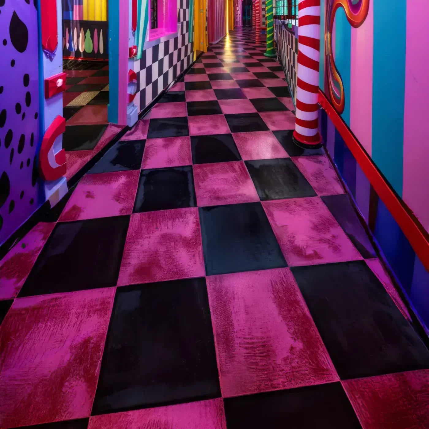 Carnival Funhouse Sweep 8’x8’ Fleece (96 x 96 inch) Backdrop