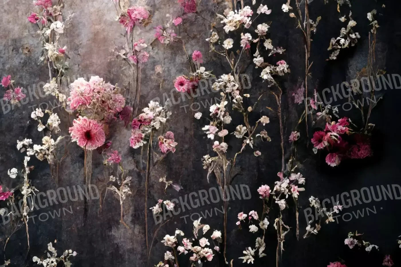 Cascading Pink And White Flowers 12’X8’ Ultracloth (144 X 96 Inch) Backdrop