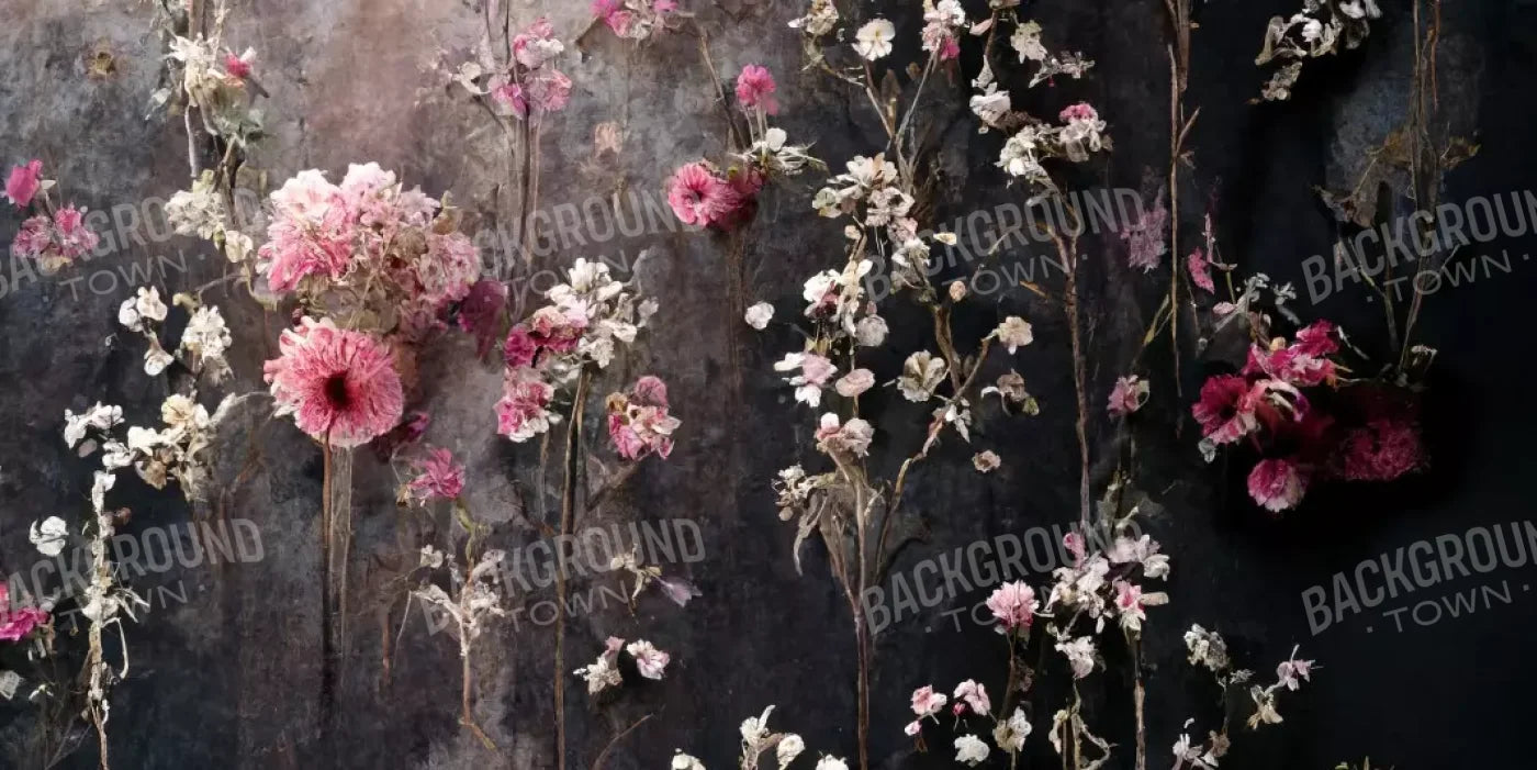 Cascading Pink And White Flowers 16’X8’ Ultracloth (192 X 96 Inch) Backdrop