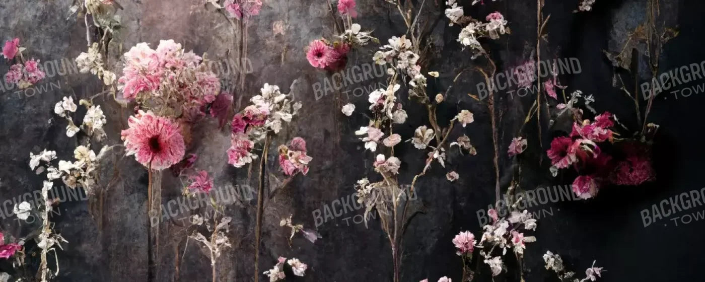 Cascading Pink And White Flowers 20’X8’ Ultracloth (240 X 96 Inch) Backdrop