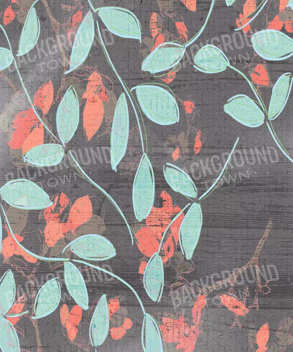 Gray Floral Backdrop for Photography