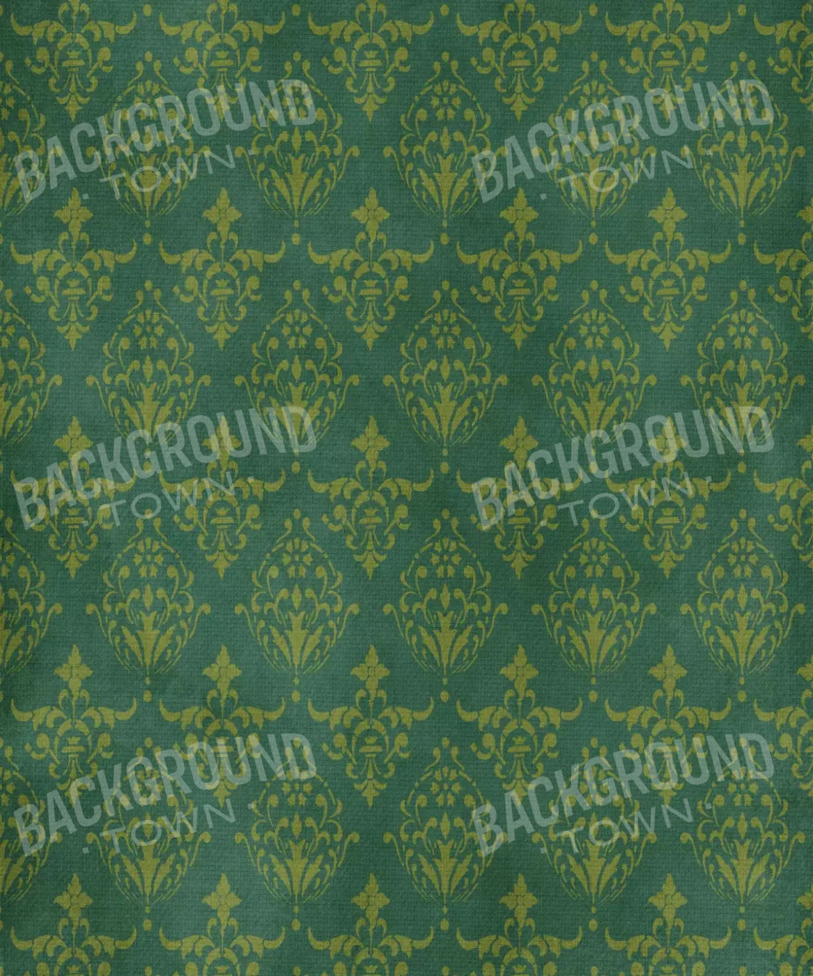 Green Damask Backdrop for Photography