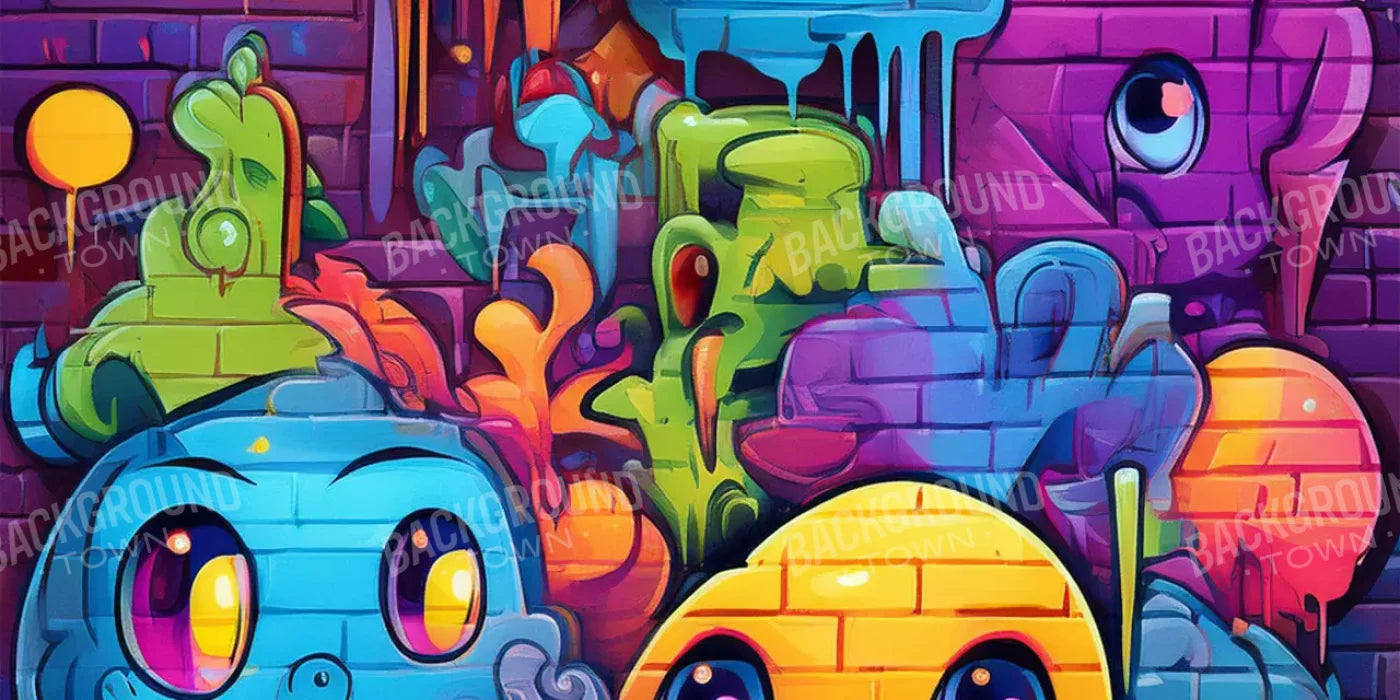 Character Graffiti 2 16’X8’ Ultracloth (192 X 96 Inch) Backdrop