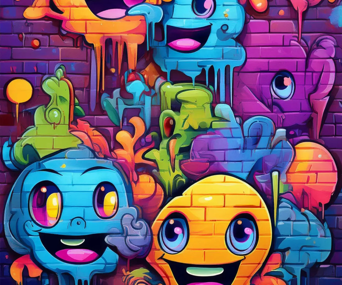 Character Graffiti 2 5’X4’2 Fleece (60 X 50 Inch) Backdrop