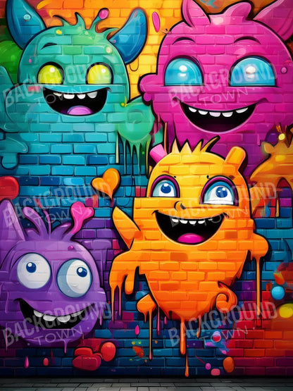 Character Graffiti 5’X6’8 Fleece (60 X 80 Inch) Backdrop