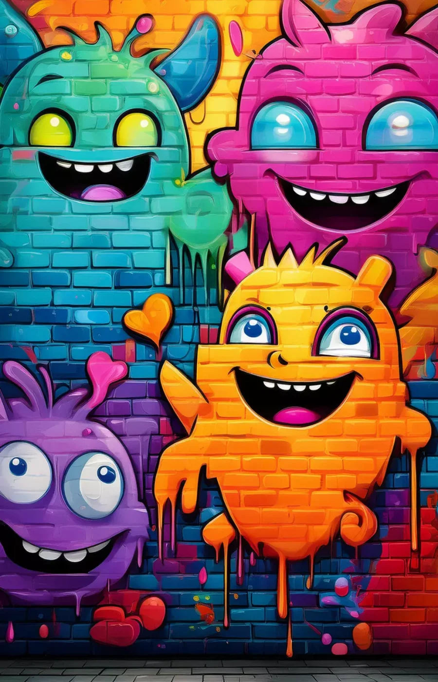 Character Graffiti 9’X14’ Ultracloth (108 X 168 Inch) Backdrop