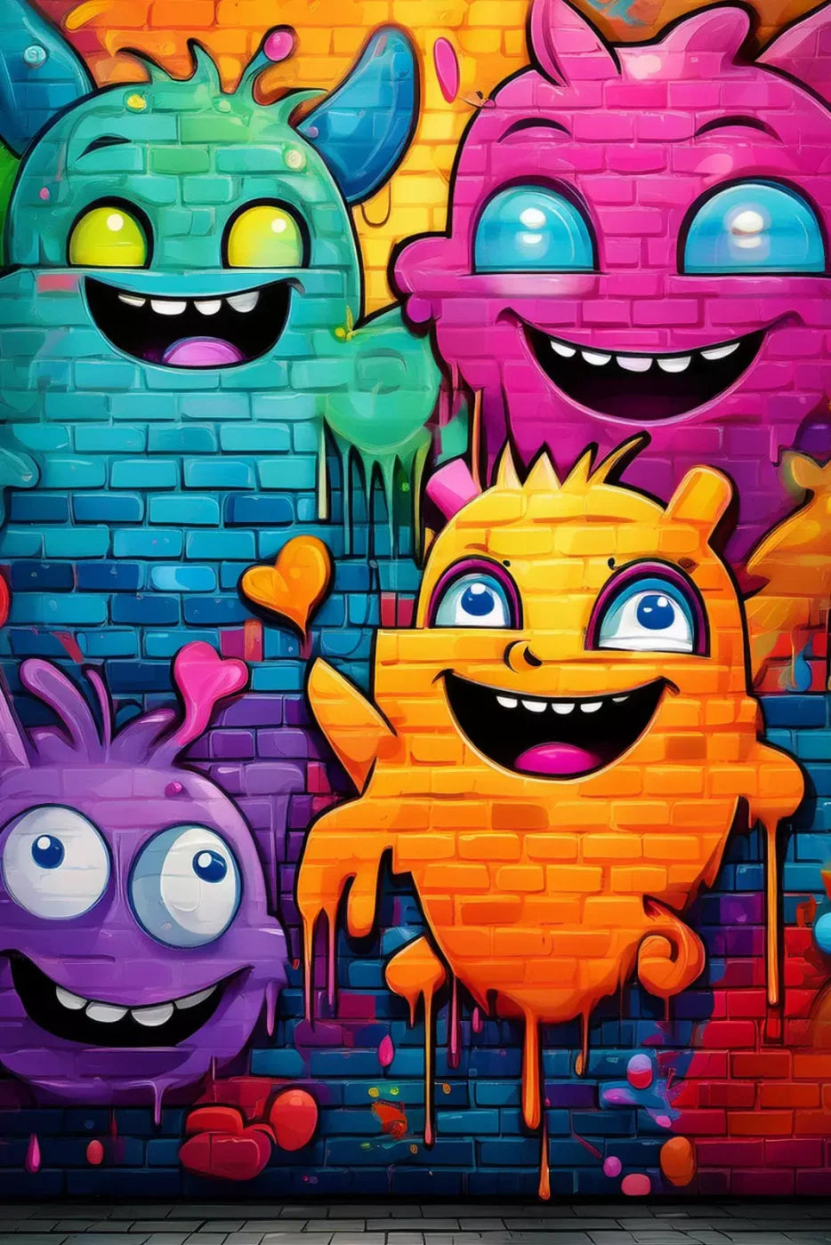 Character Graffiti 8’X12’ Ultracloth (96 X 144 Inch) Backdrop