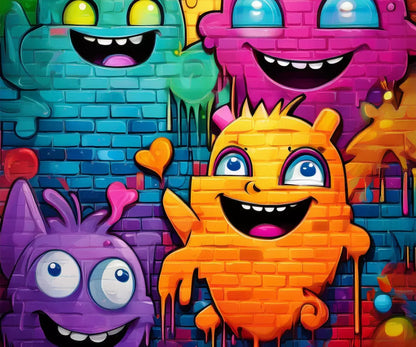 Character Graffiti 5’X4’2 Fleece (60 X 50 Inch) Backdrop